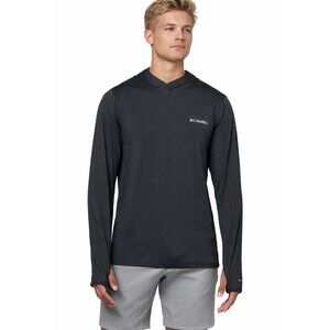 Columbia Tech Trail Utility Hoodie Men’s Small Black UPF 50 Omni-Wick NWT